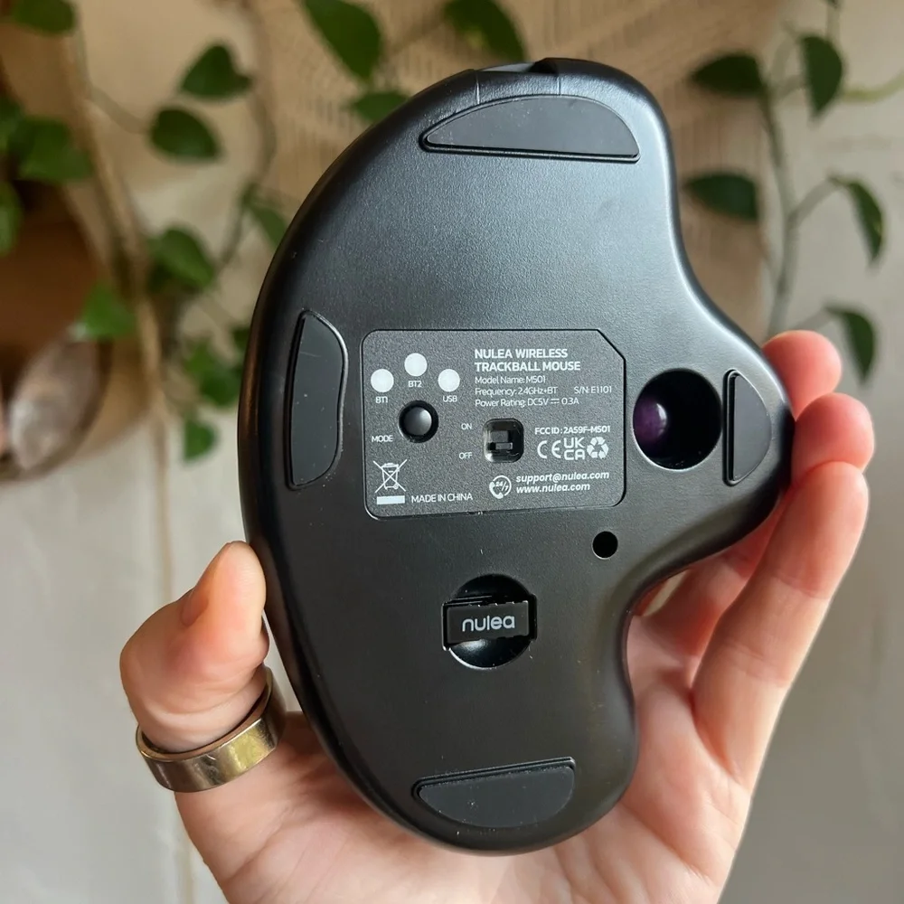 Nulea M501 Wireless Trackball Mouse – Ergonomic Bluetooth/2.4G – With Box
